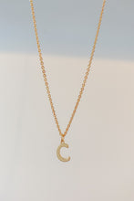 Load image into Gallery viewer, Gold initial charm necklace