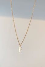 Load image into Gallery viewer, Gold initial charm necklace