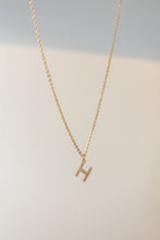 Load image into Gallery viewer, Gold initial charm necklace