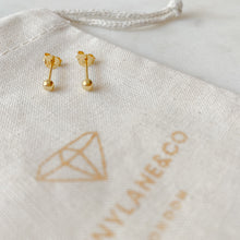 Load image into Gallery viewer, Mini Gold Ball Studs