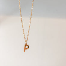 Load image into Gallery viewer, Gold initial charm necklace