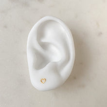 Load image into Gallery viewer, Tiny Rose Gold Heart Studs