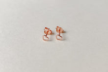 Load image into Gallery viewer, Tiny Rose Gold Heart Studs