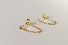 Load image into Gallery viewer, Ball and chain stud earrings