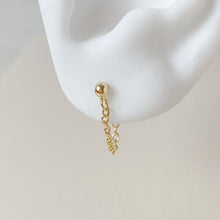 Load image into Gallery viewer, Ball and chain stud earrings
