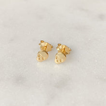 Load image into Gallery viewer, Mini Gold Skull Stud Earrings