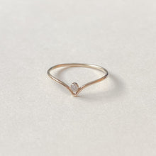 Load image into Gallery viewer, Fine chevron twinkle ring