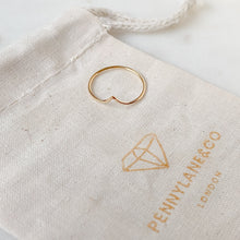 Load image into Gallery viewer, Fine chevron stacking ring