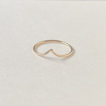 Load image into Gallery viewer, Fine chevron stacking ring