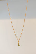 Load image into Gallery viewer, Gold initial charm necklace