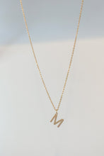 Load image into Gallery viewer, Gold initial charm necklace