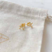 Load image into Gallery viewer, Mini Gold Bird Studs
