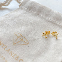 Load image into Gallery viewer, Mini Gold Bird Studs