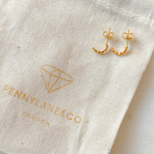 Load image into Gallery viewer, Mini Gold Star Hoop Studs