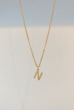 Load image into Gallery viewer, Gold initial charm necklace