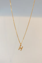 Load image into Gallery viewer, Pave initial charm necklace