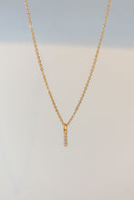 Load image into Gallery viewer, Pave initial charm necklace