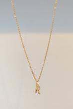 Load image into Gallery viewer, Pave initial charm necklace