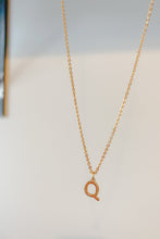 Load image into Gallery viewer, Gold initial charm necklace