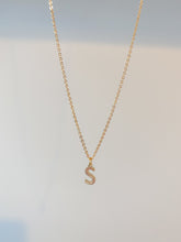 Load image into Gallery viewer, Gold initial charm necklace