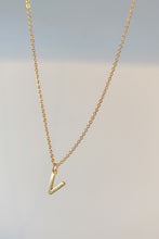 Load image into Gallery viewer, Gold initial charm necklace