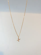 Load image into Gallery viewer, Gold initial charm necklace