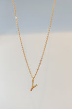 Load image into Gallery viewer, Gold initial charm necklace