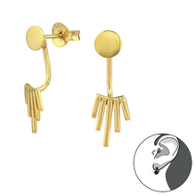 Load image into Gallery viewer, Gold Spike Ear Jacket Earrings