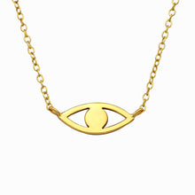 Load image into Gallery viewer, Gold Evil Eye Necklace