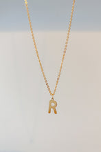 Load image into Gallery viewer, Gold initial charm necklace