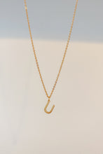 Load image into Gallery viewer, Gold initial charm necklace
