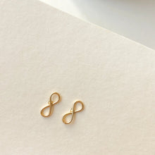 Load image into Gallery viewer, Gold Infinity Studs
