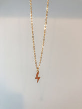 Load image into Gallery viewer, Mini gold lightning bolt necklace
