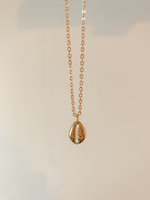 Load image into Gallery viewer, Gold cowrie sea shell necklace
