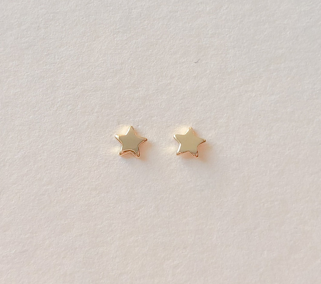 mini star gold studs