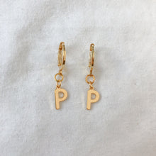 Load image into Gallery viewer, Personalised Gold Initial Huggie Earrings
