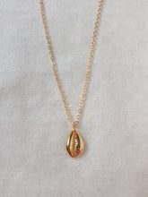 Load image into Gallery viewer, Gold cowrie sea shell necklace
