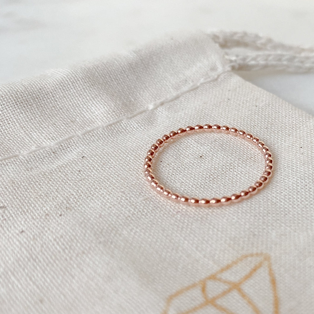 Rose gold stacking ring