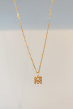 Load image into Gallery viewer, Pave initial charm necklace
