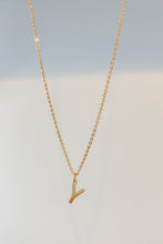 Load image into Gallery viewer, Gold initial charm necklace
